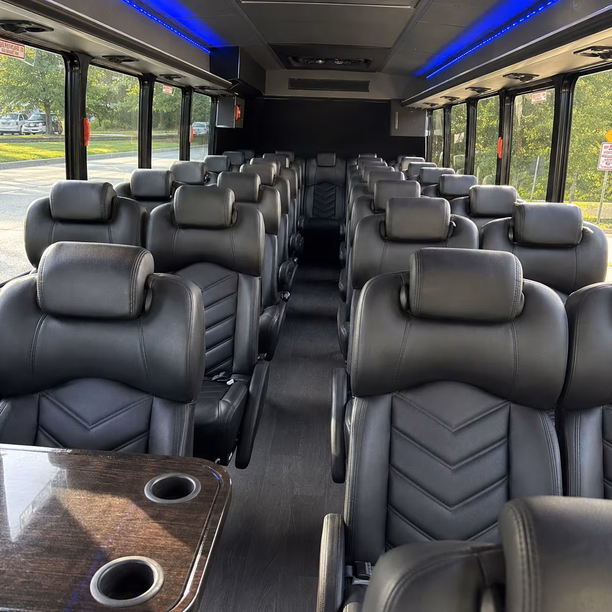wellington 28 passenger minibus inside