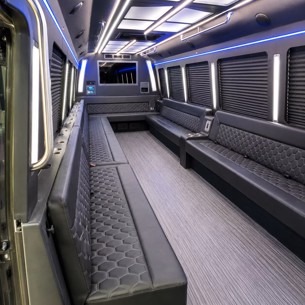 wellington 40 passenger party bus interior