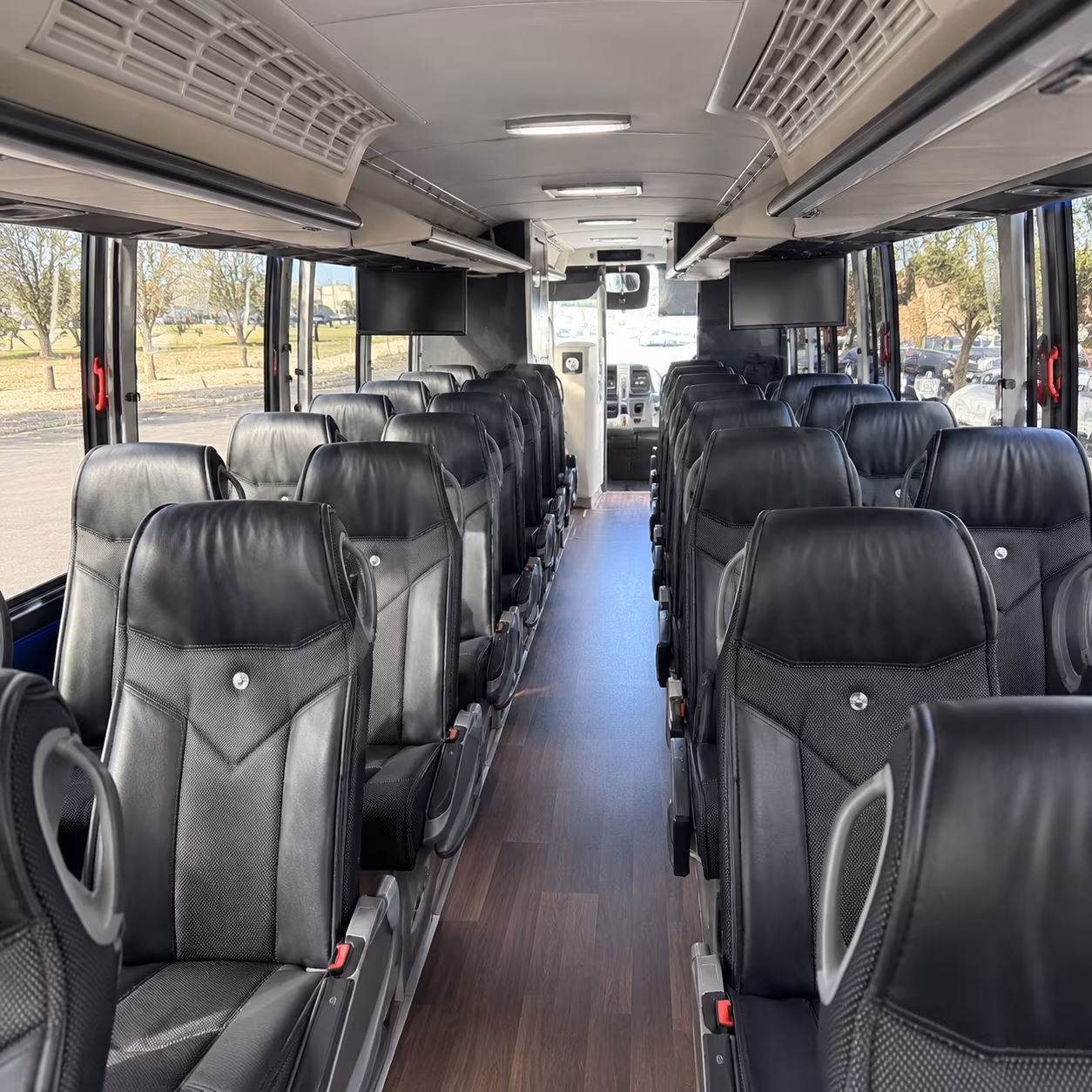 wellington 56 passenger charter bus inside